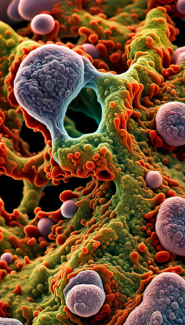 Detailed Amoebae Through Scanning Electron Microscope