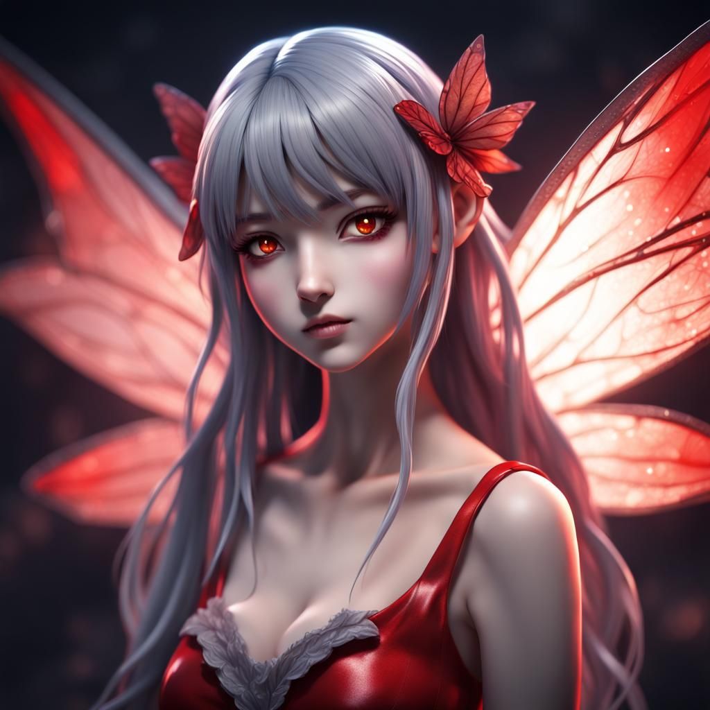 Beautiful Dichotomous Fairy in Anime Style