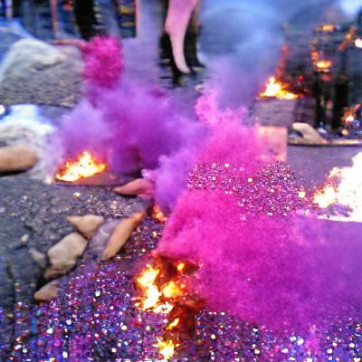 Pink and Purple Riot of Fire and Glitter