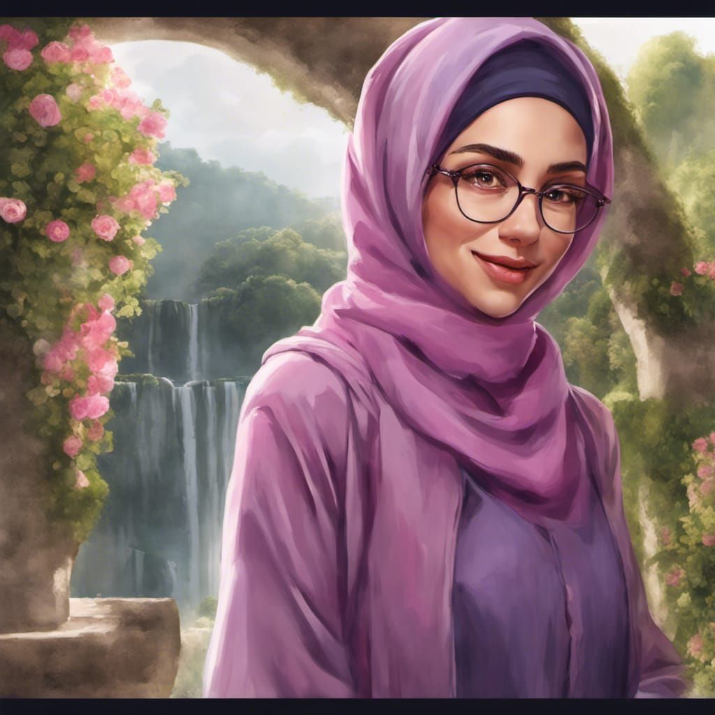 Girl with Glasses in Garden, 3D Game Cinematic