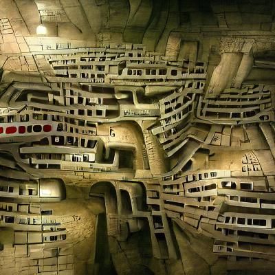 Futuristic Underground Cityscape