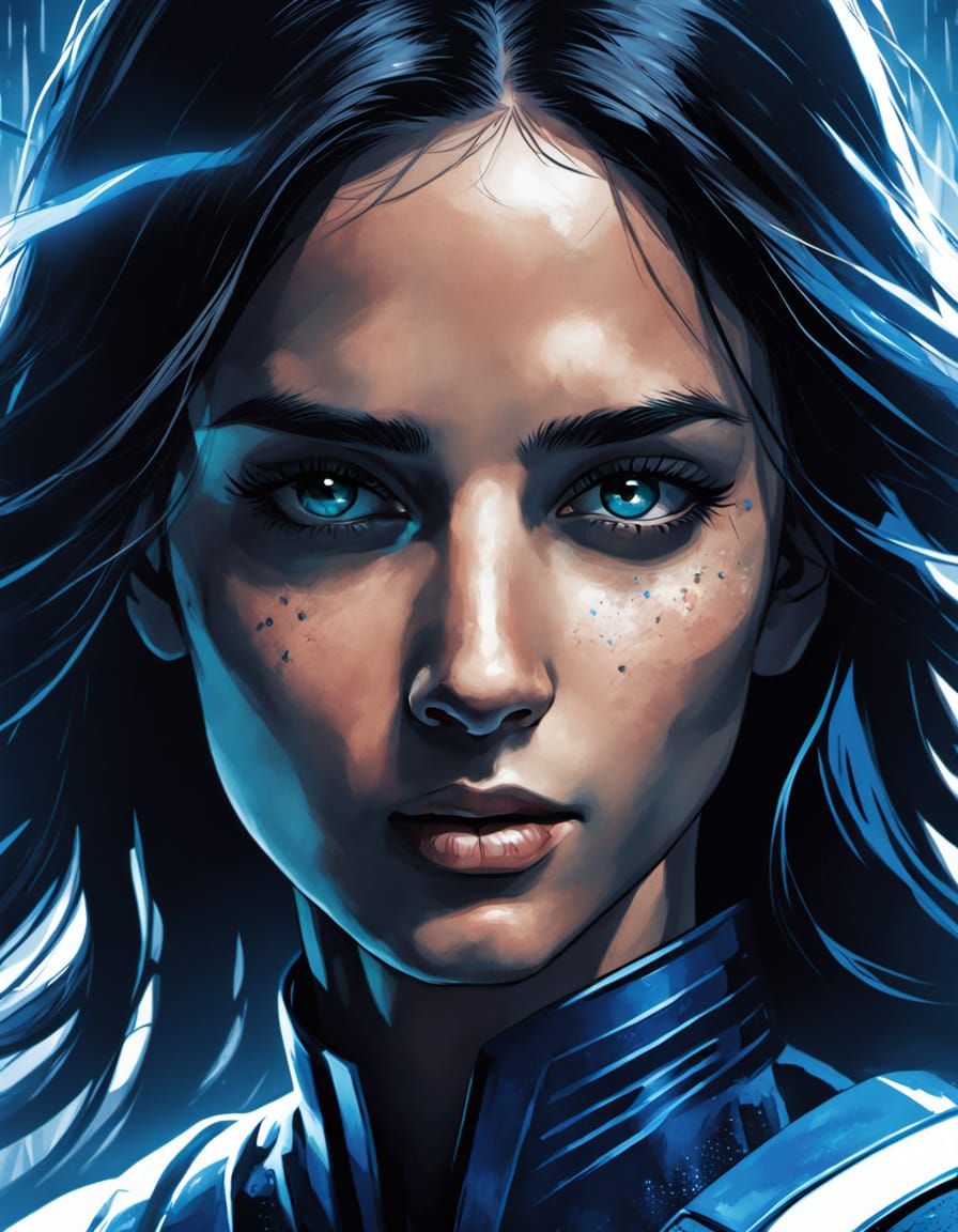 Naomi Scott as Rogue in Moody X-Men Portrait