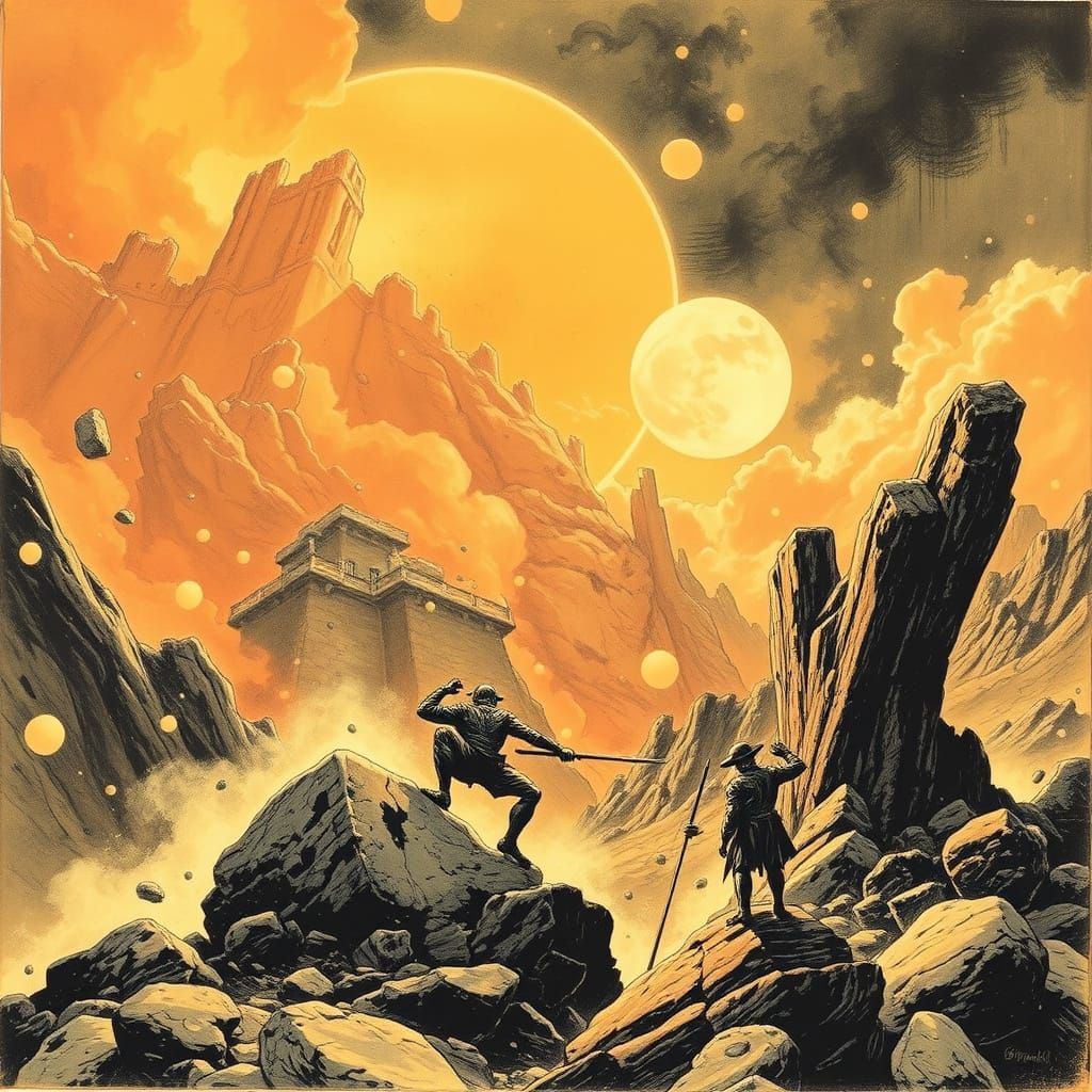 Dark Fantasy Image in Comic Book Horror Style