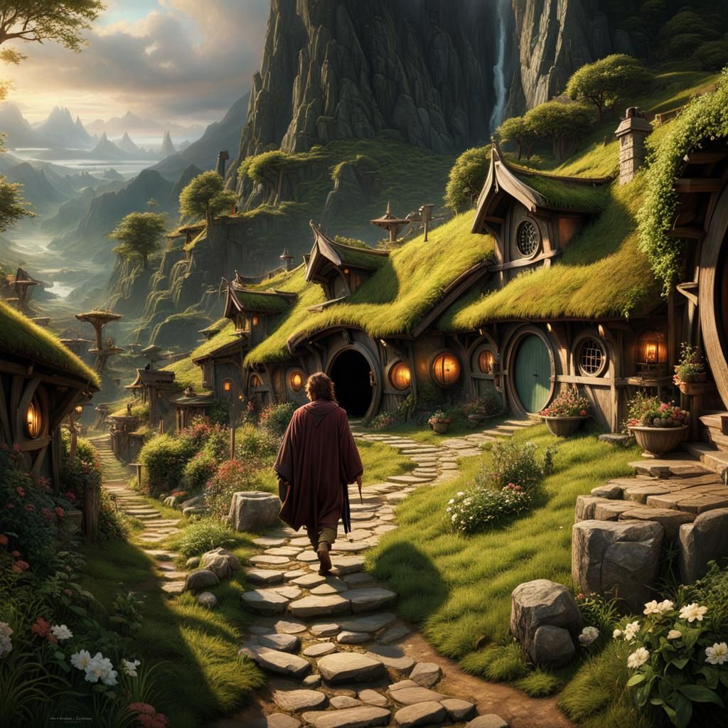 Frodo Walks the Hobbit Trail: Digital Matte Painting