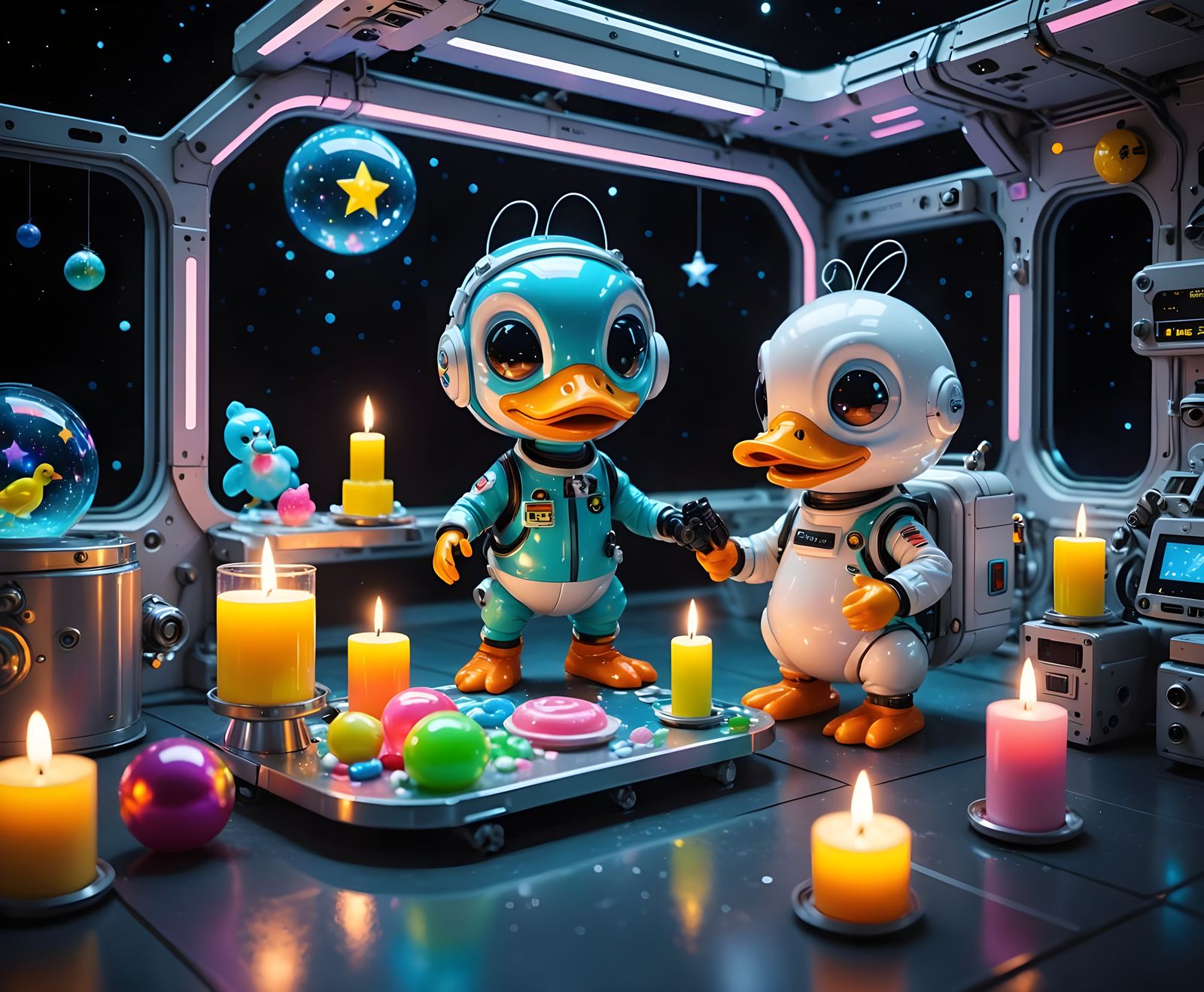 Extraterrestrial Christmas Fuel Stop in Space