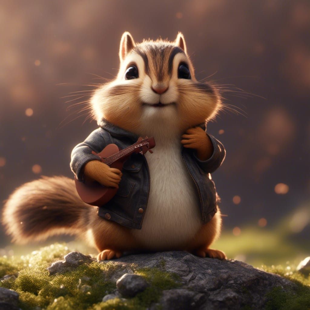 Adorable Chipmunk Portrait with Kyoot Aesthetic