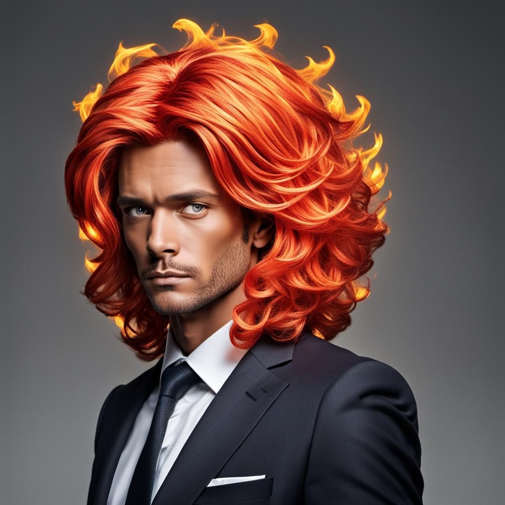 Menacing Fire Giant: Digital Art