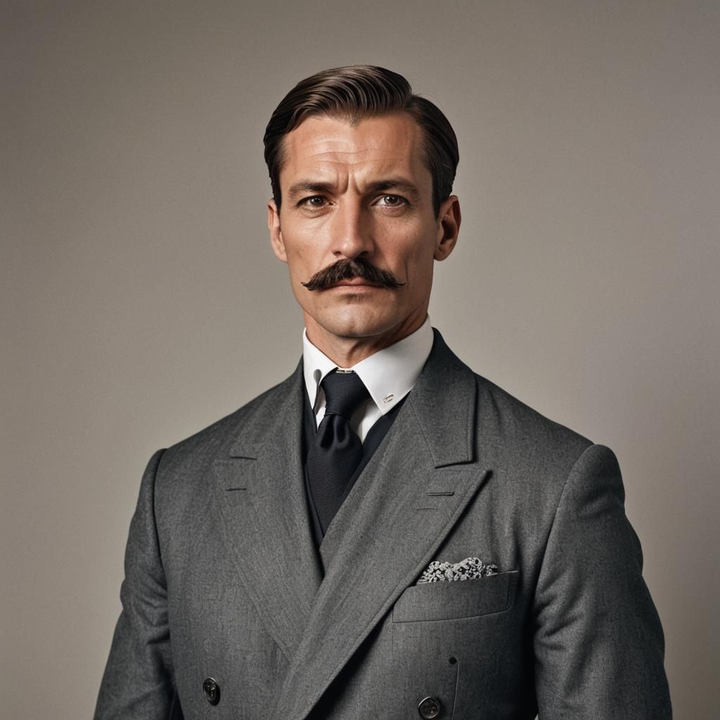 Hyperrealistic Portrait of German Interpol Agent