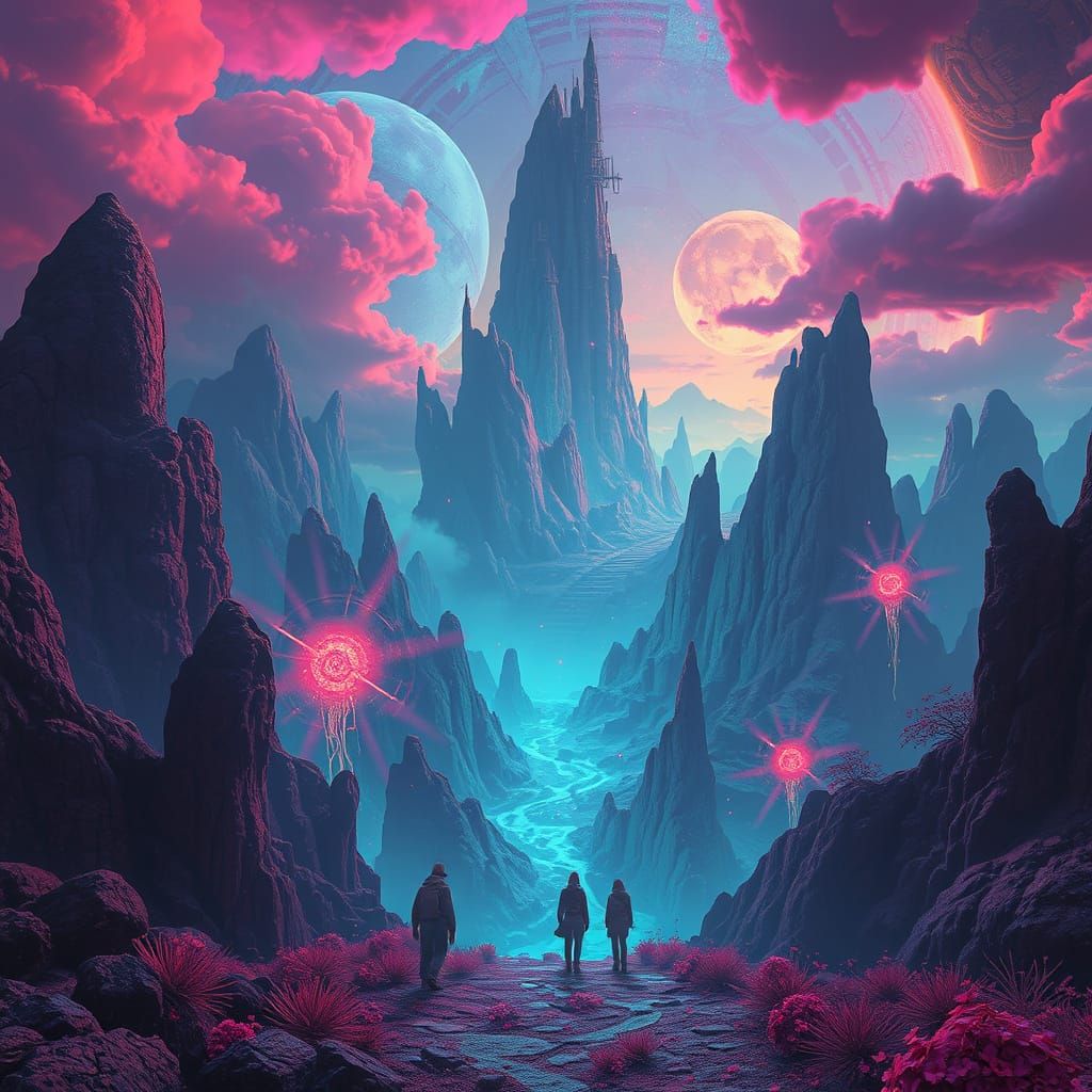 Dreamlike Scene in Surrealist Style