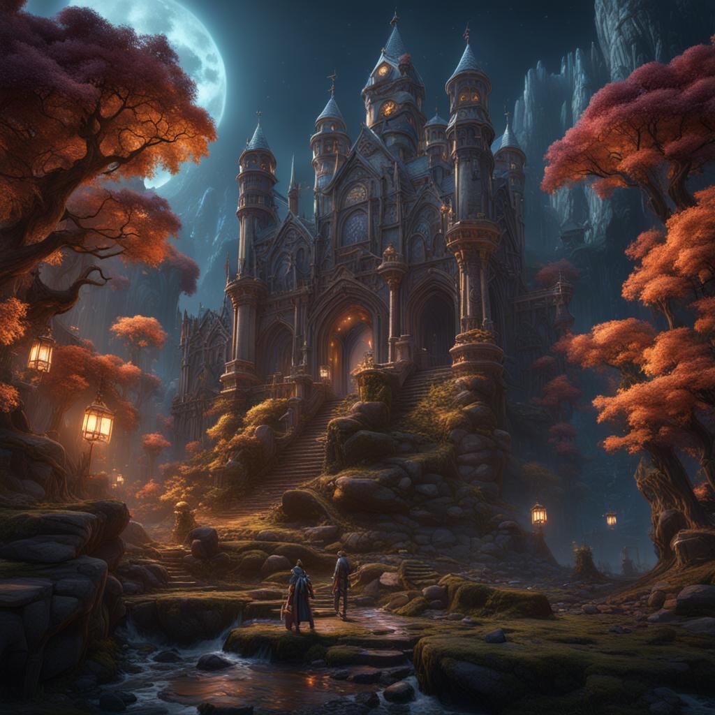 Fantastical Matte Painting in Deep Color
