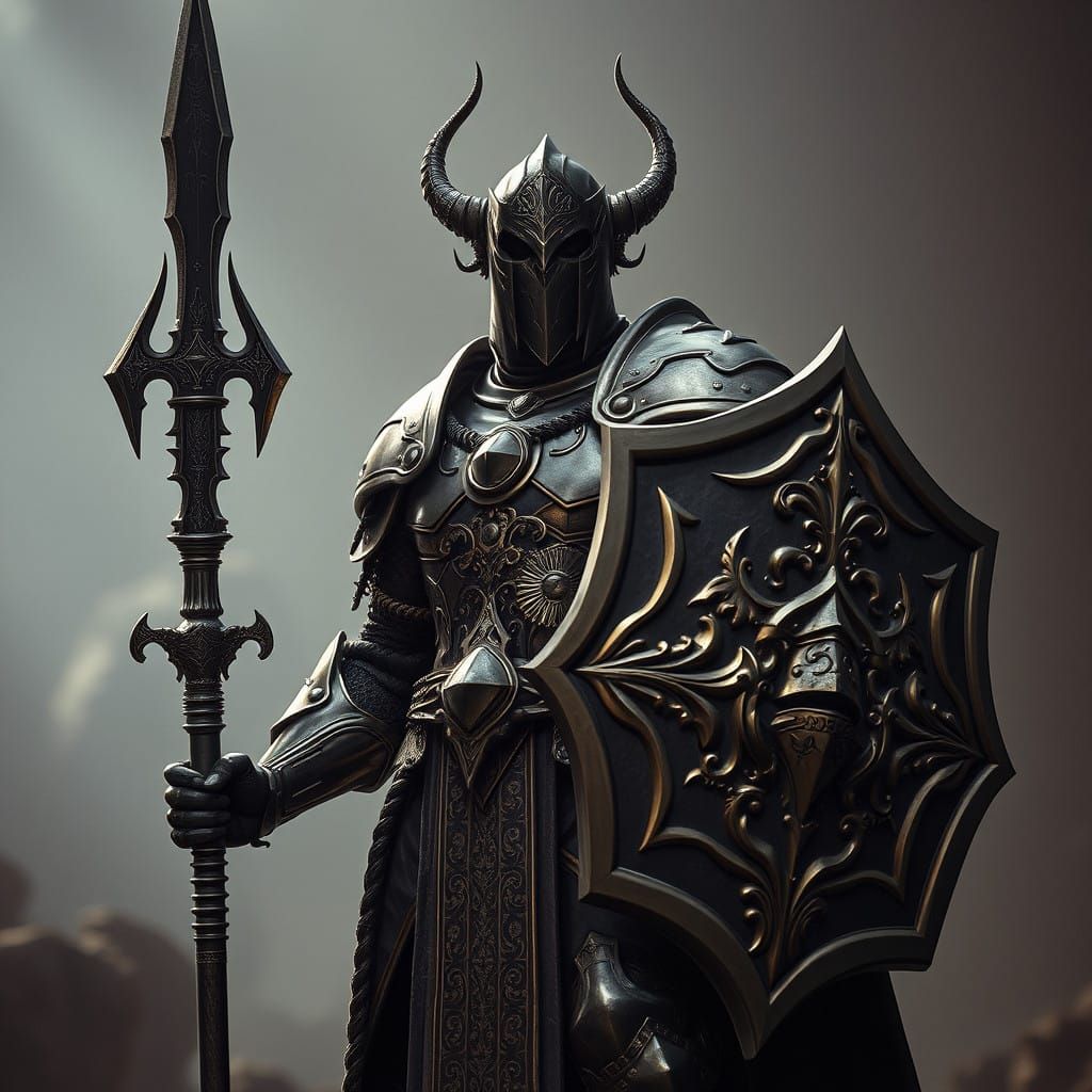 Ethereal Drow Paladin in Cinematic Film Still