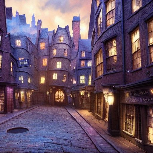 Fantastical Diagon Alley Concept Art in Unreal Engine 5
