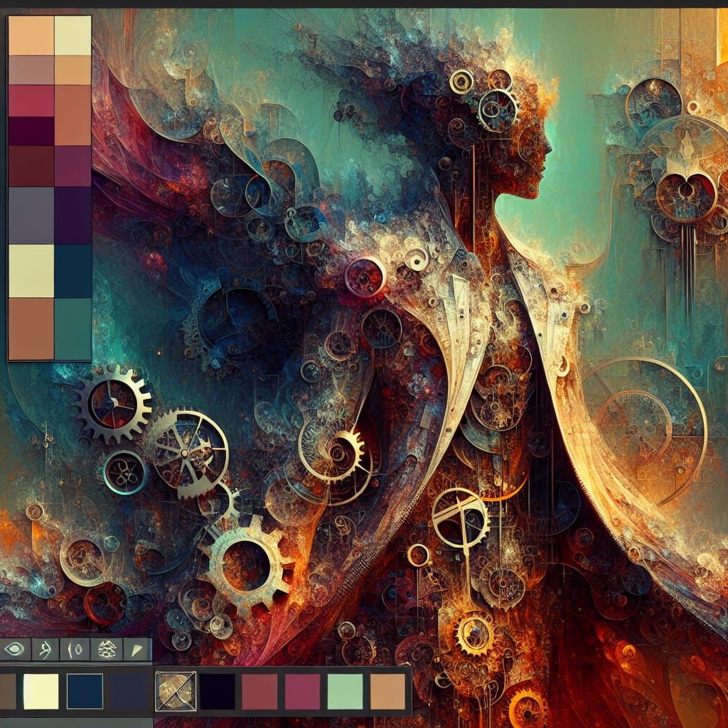 Intricate Fantasy Coat Concept Art in Matte Painting Style