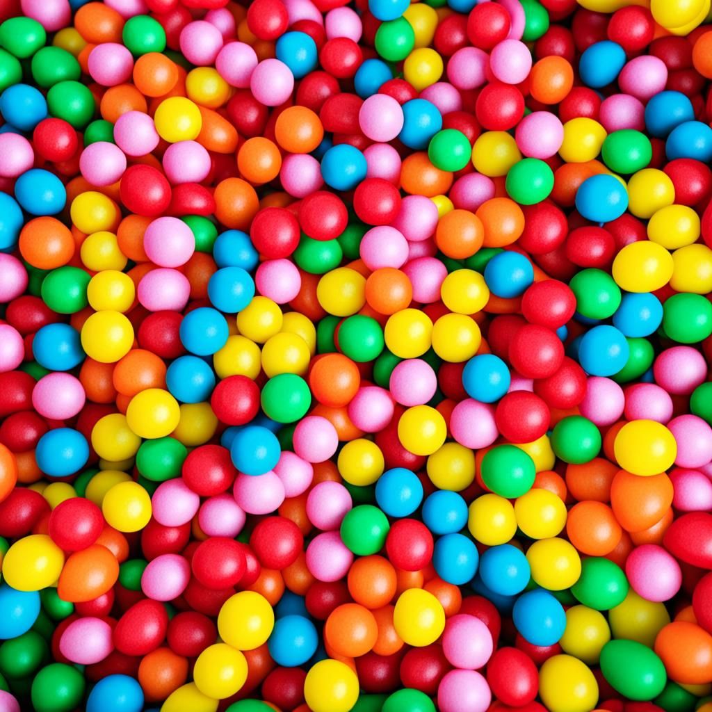 Ball pit filled with skittles