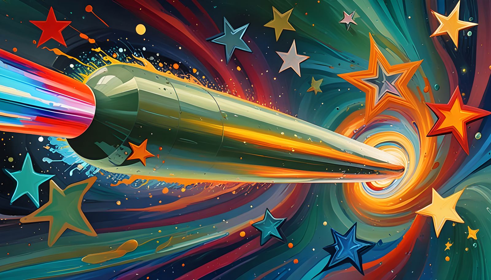 Glowing Vortex of Celestial Flames