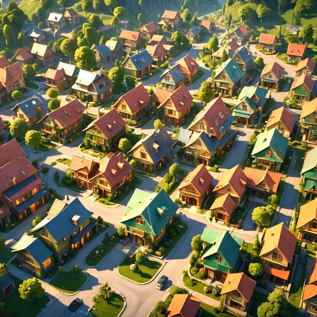 Futuristic Gold Village: Advanced Architecture in Unreal Eng...