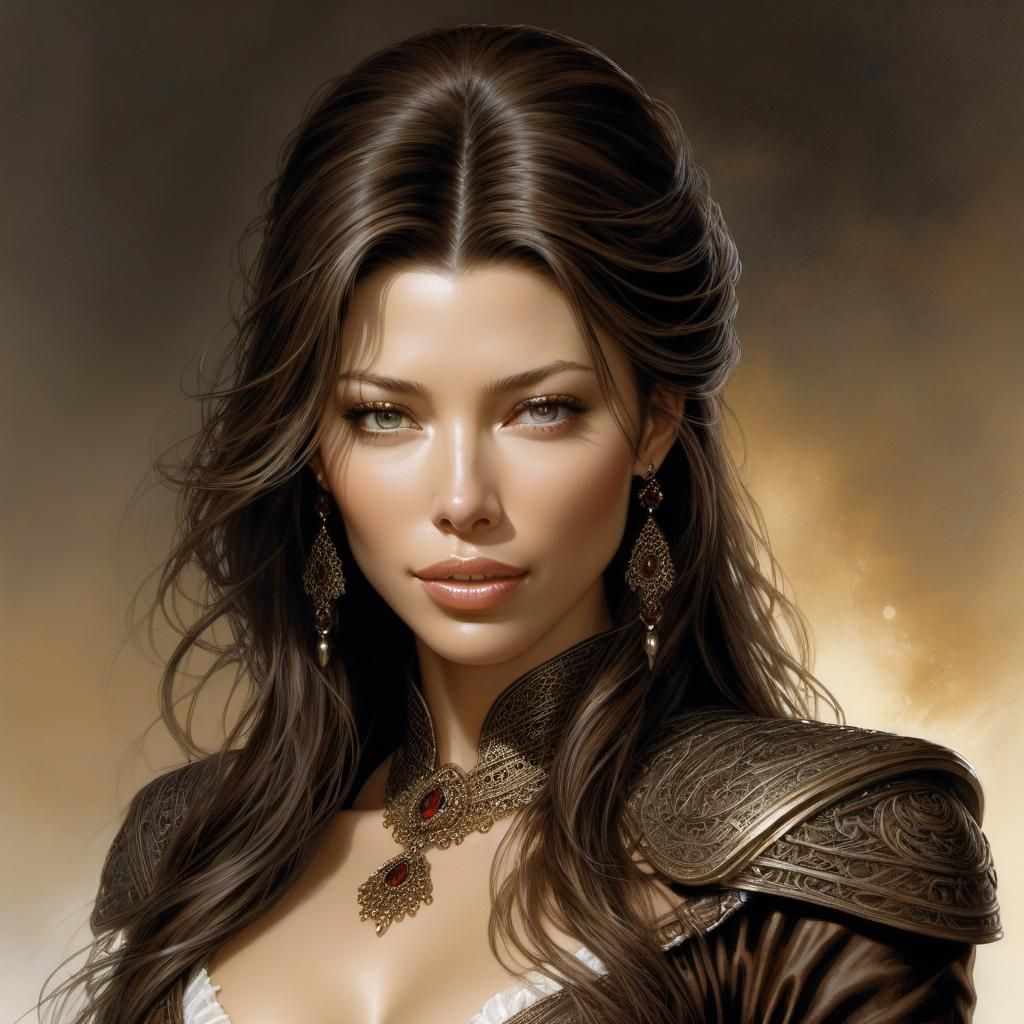 Portrait of Jessica Biel as Digital Art
