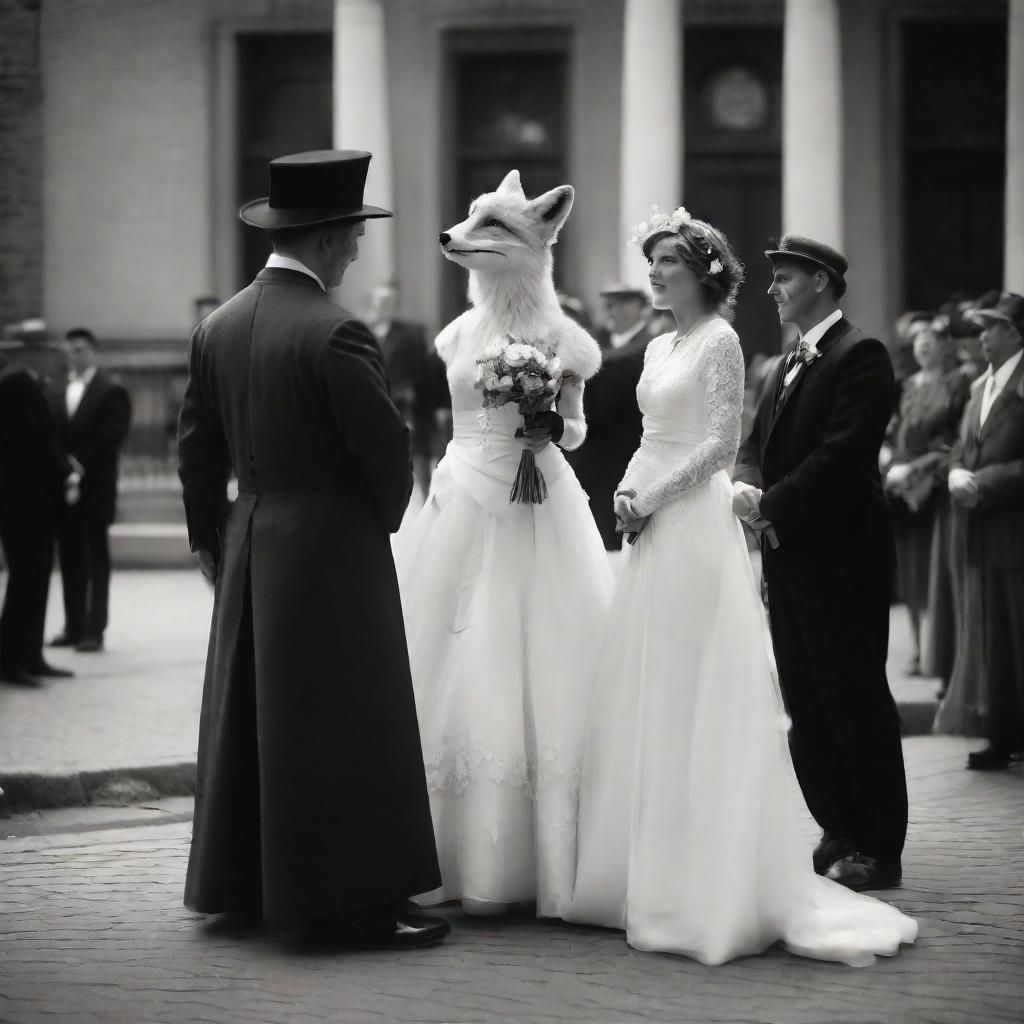 Anthro Fox Wedding Photo from 1909