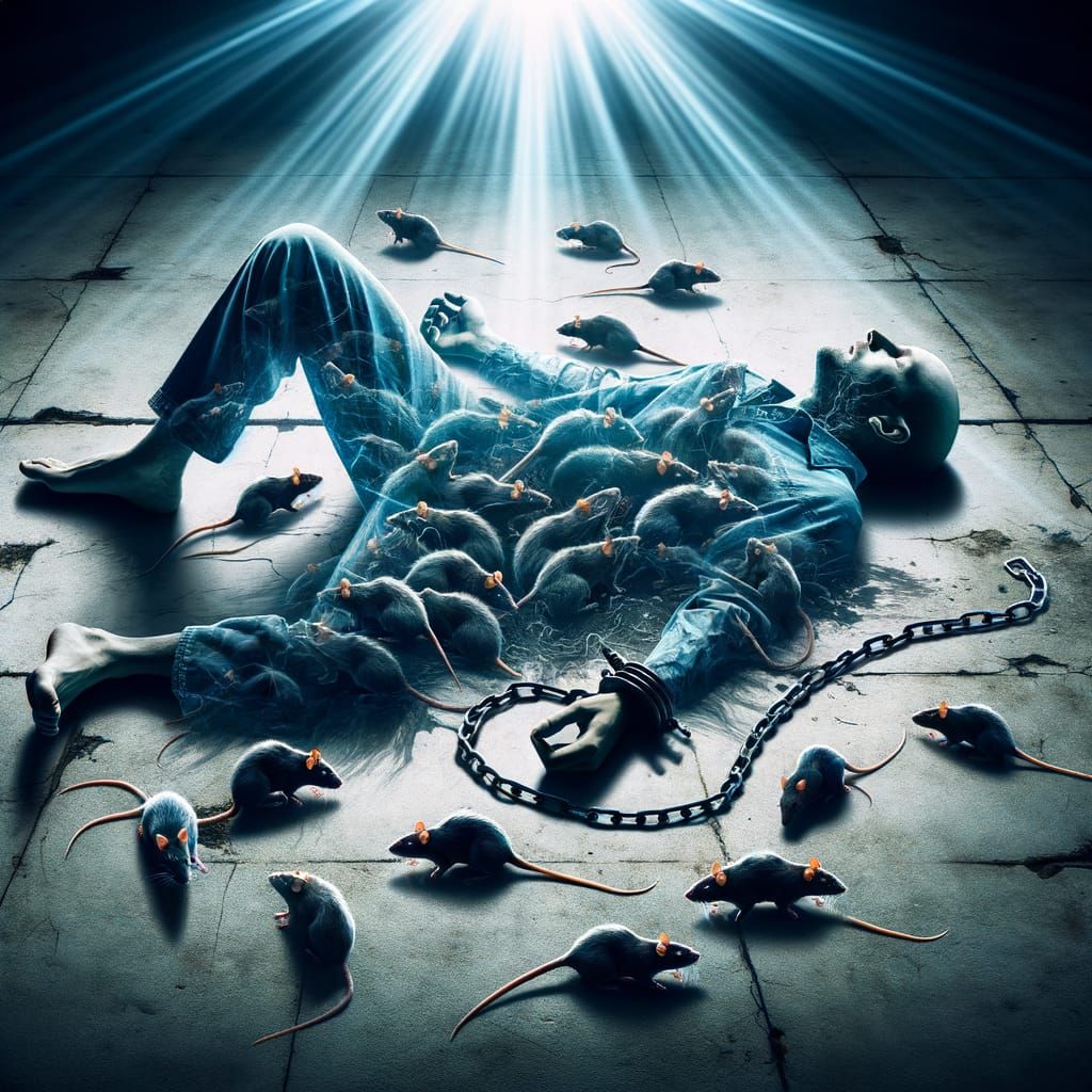 Surreal Double Exposure: Prisoner of Rats