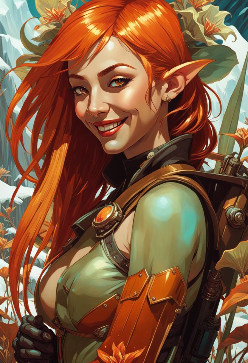 Amber Goblin Pilot in Icy Carnivorous Garden