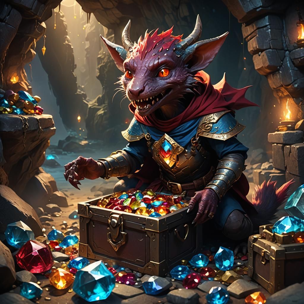 Kobold Thief Unearths Treasure in Crystal Cave