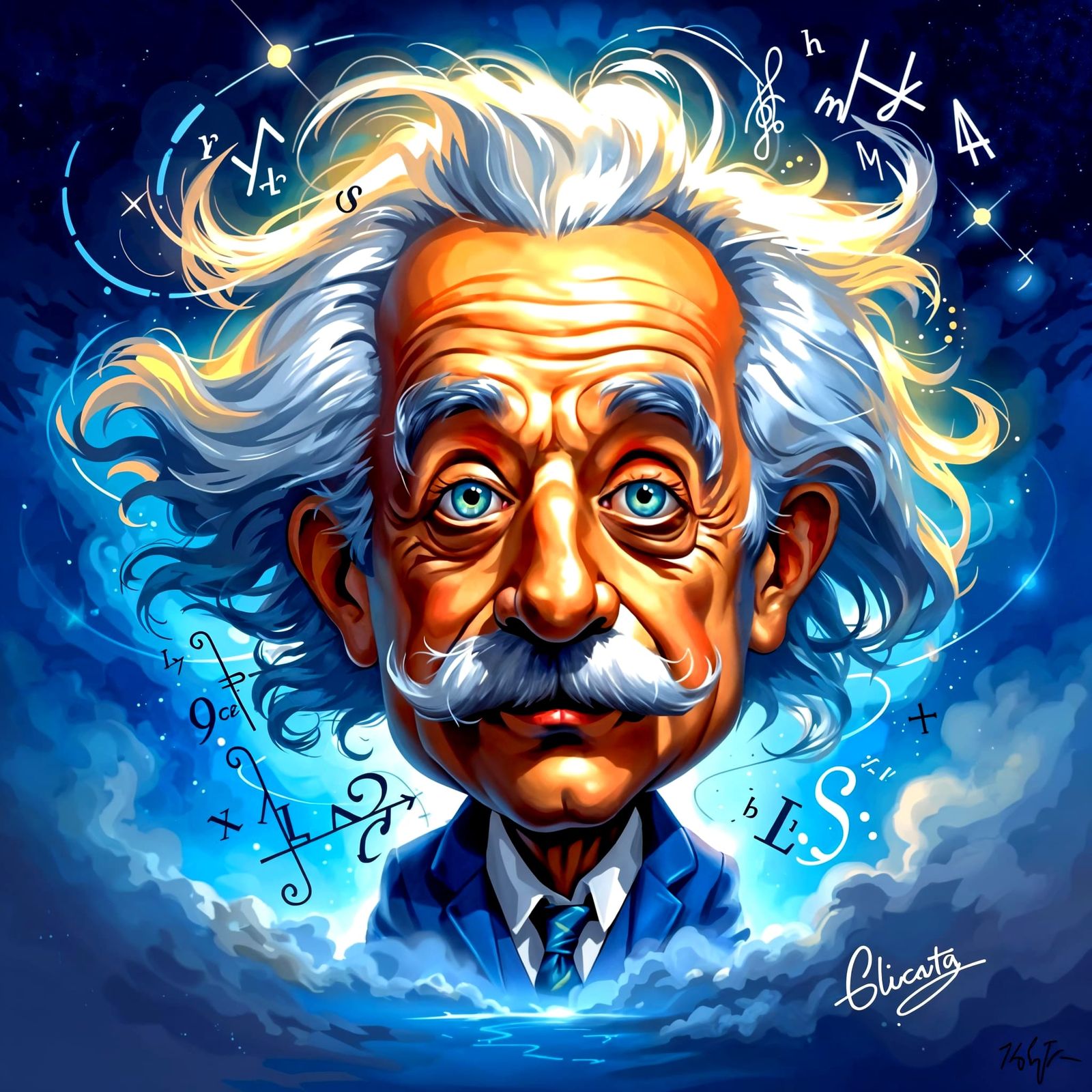 Chibi Albert Einstein in Hip Hop Style