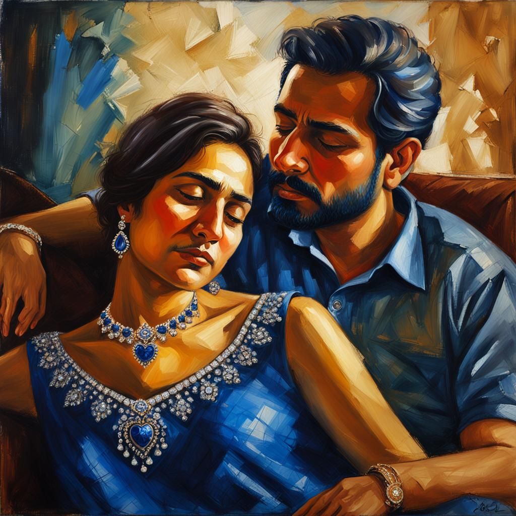 Pakistani Husband Sketches Wife in Expressive Realism