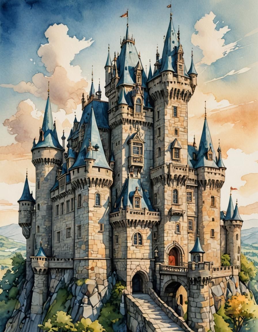Interconnected Castles and Bridges: Whimsical Architectural ...