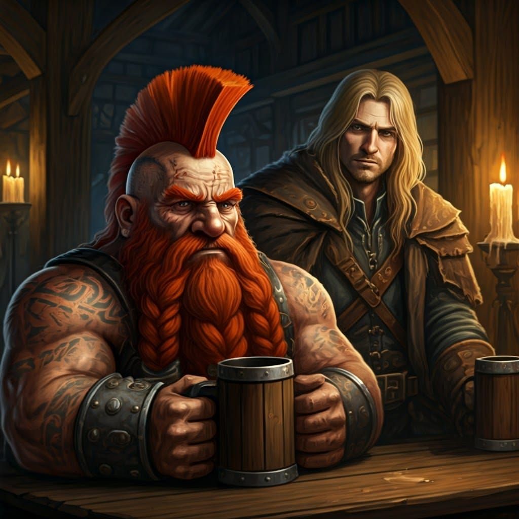 Gotrek Gurnisson and Felix Jaeger
