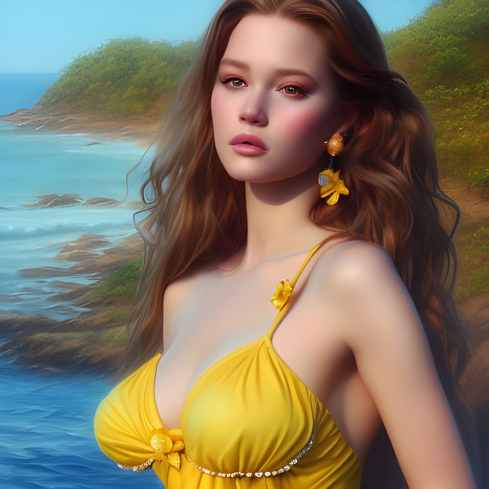Princess Belle on the Beach in 8K