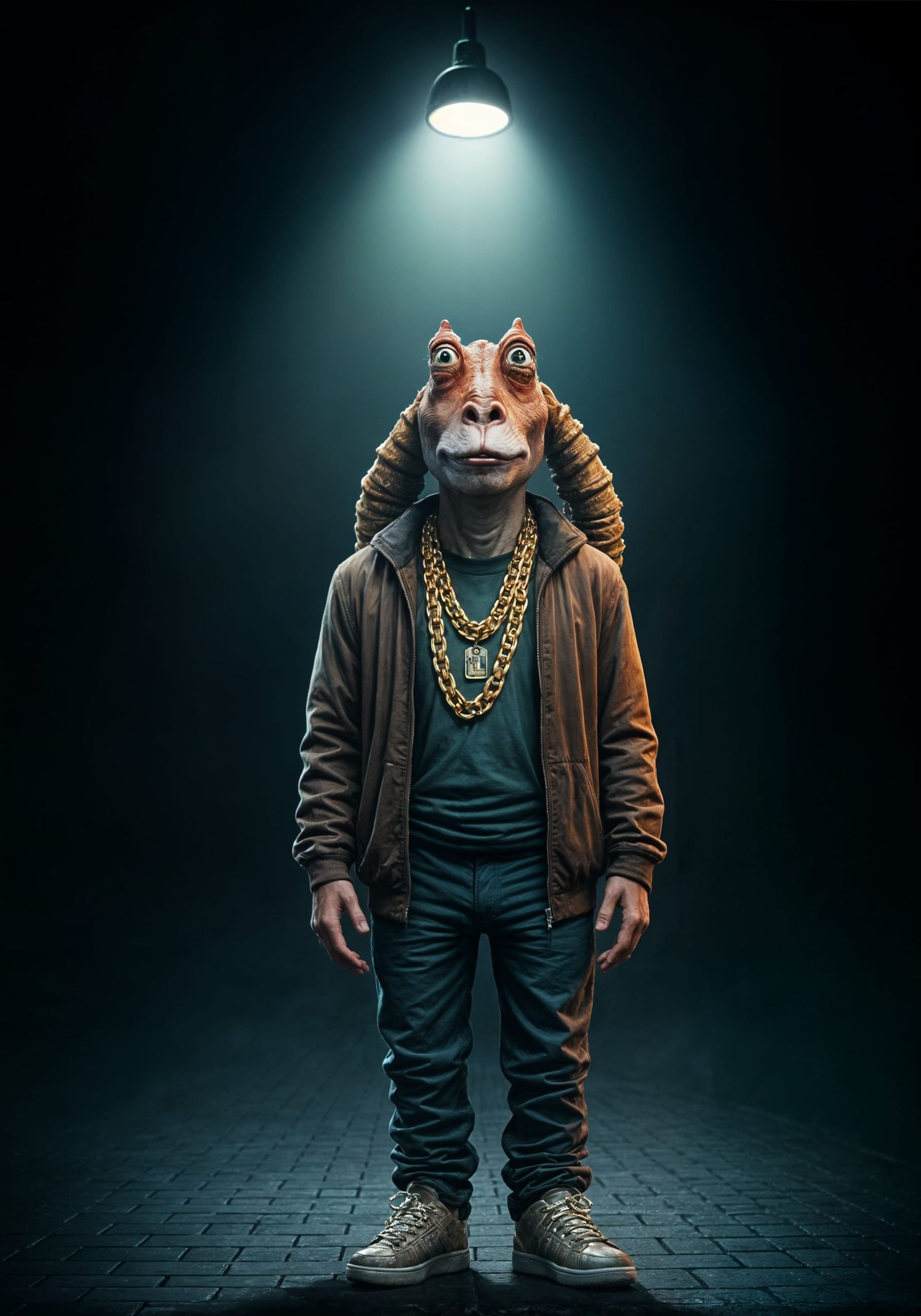 Jar Jar Binks Reimagined as Cinematic Icon