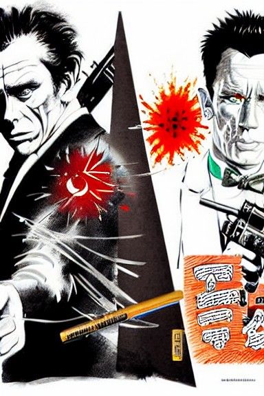 Buckaroo Bonzai Versus James Bond: Ukiyo-e Style