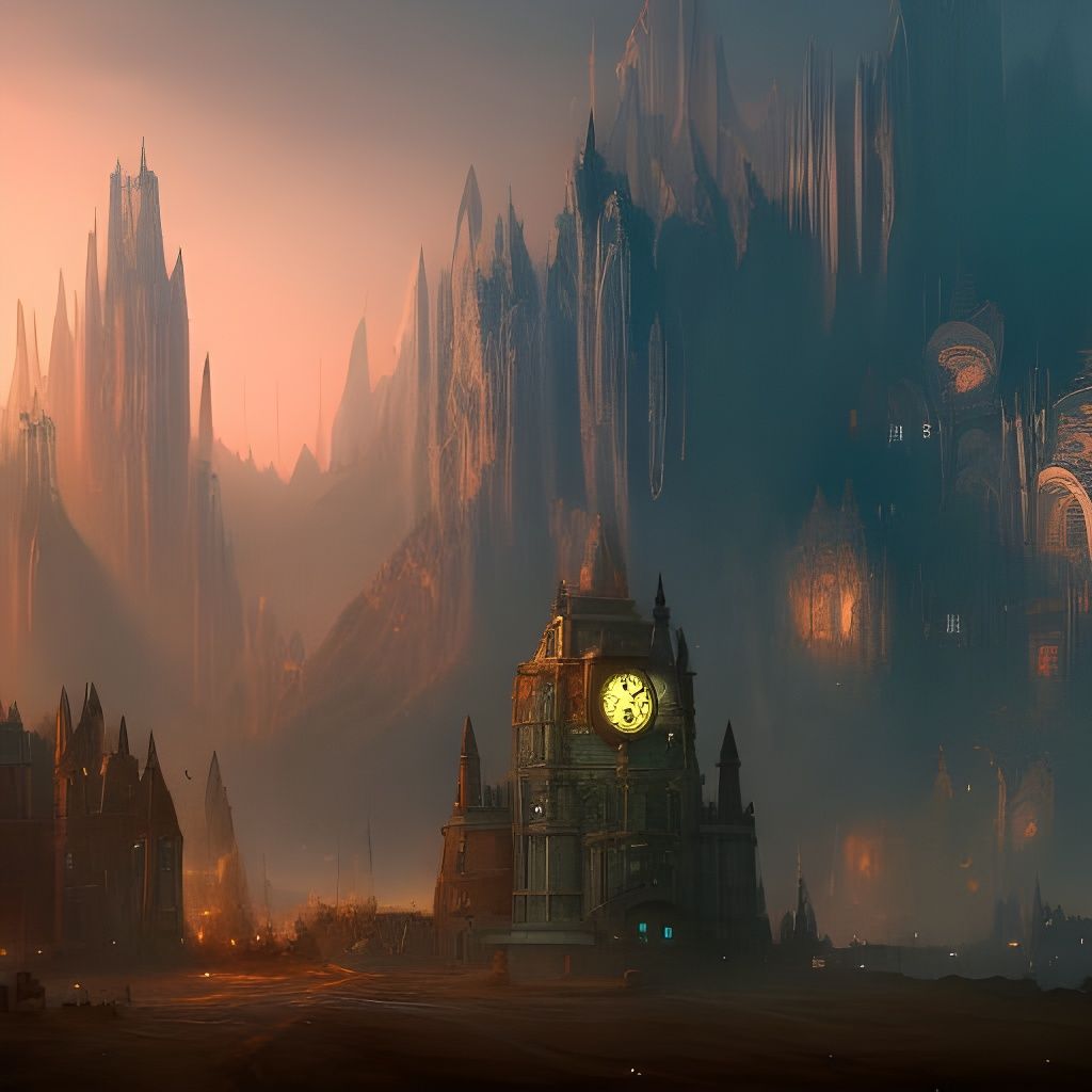 Detailed Clocks in Fantastical Concept Art