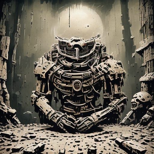 Dark Fantasy Art of Terrible People in Dark Land