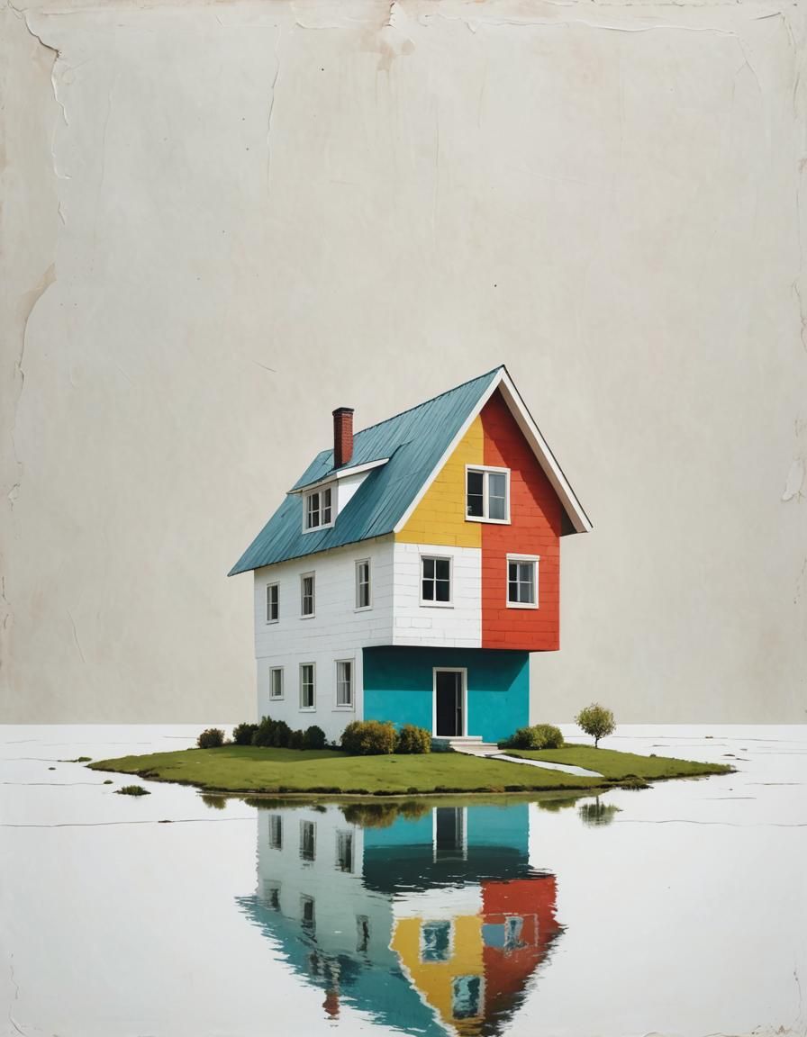 House in White Void: Geometric Fauvism and Cubism