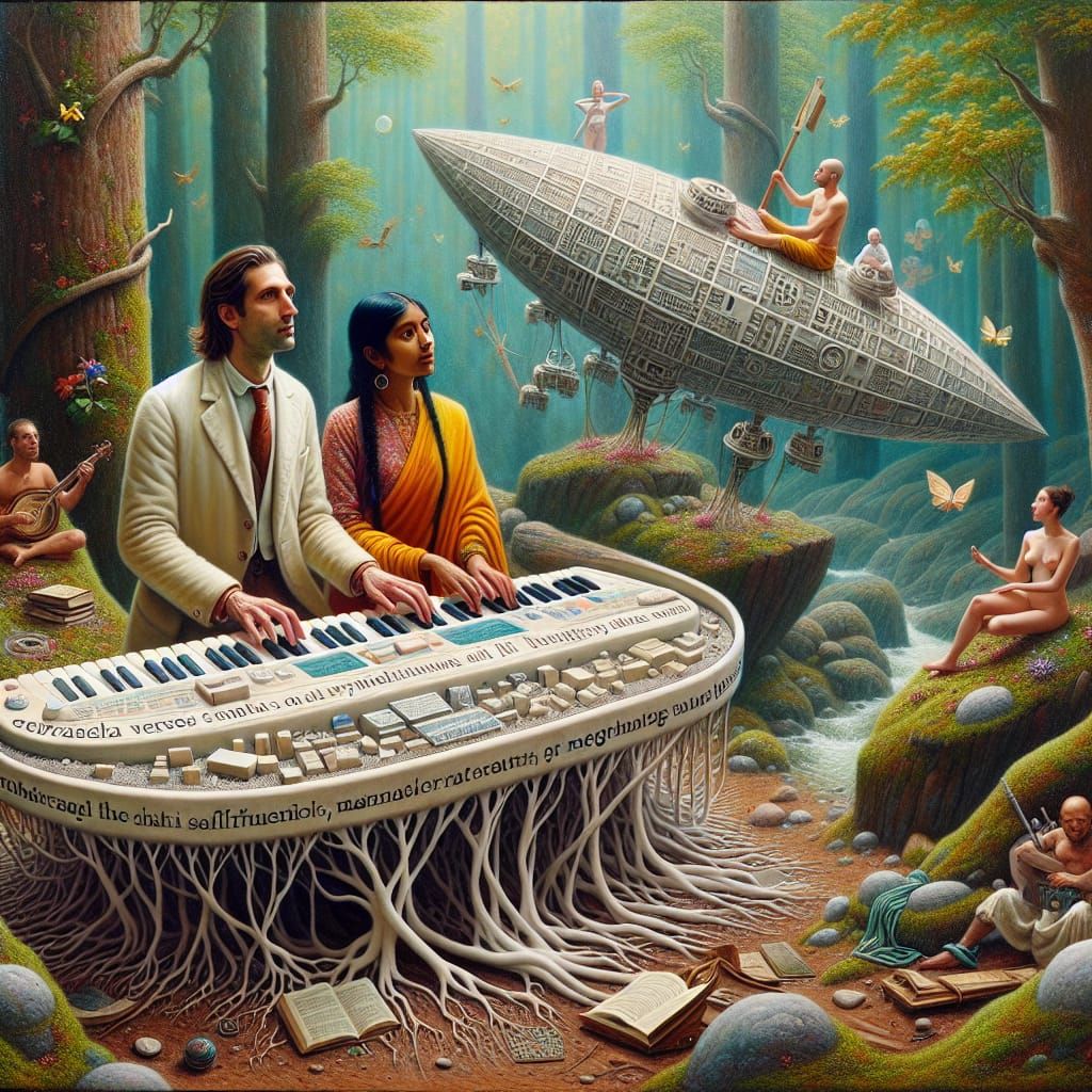 Surreal Poem Composition in a Futuristic Starship