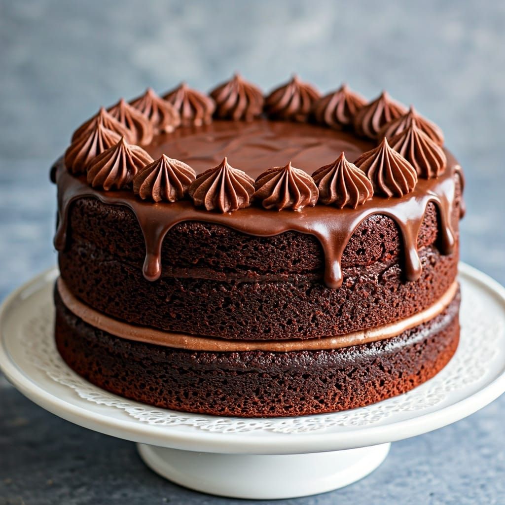 Surreal Transformation Into Chocolate Cake