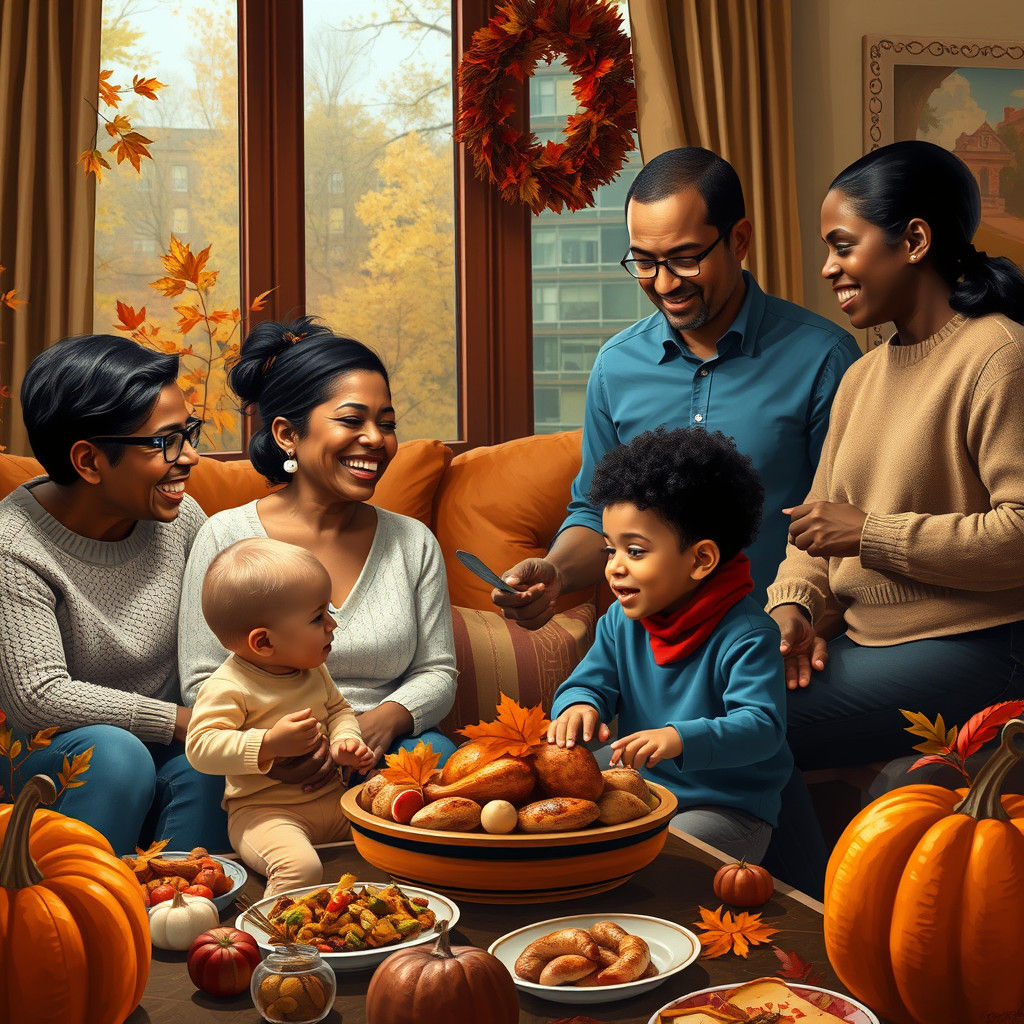 Thanksgiving Gathering in Chicago: A Heartwarming Family Sce...