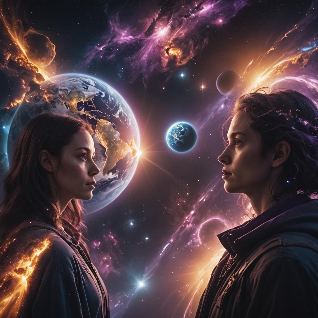 Hyper-Realistic Photo: Worlds of Light and Darkness