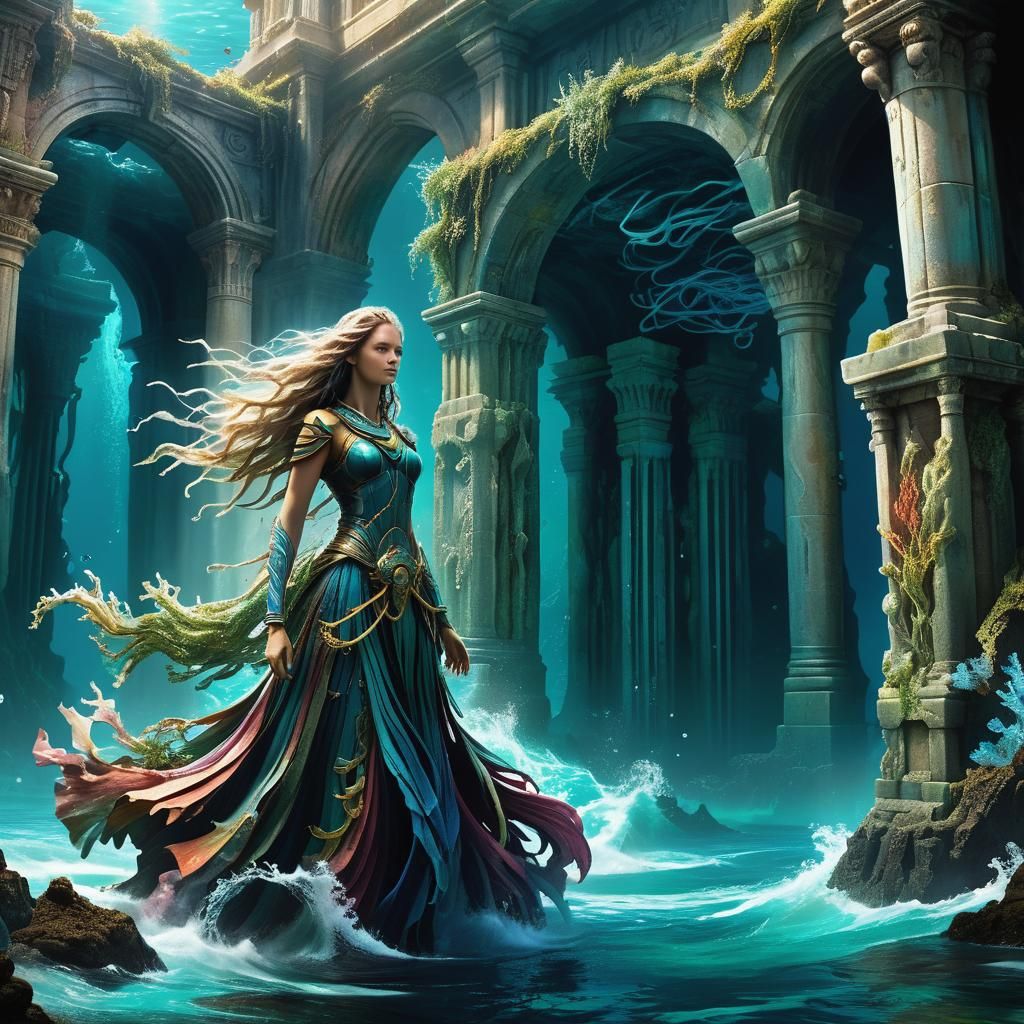 Mystical Ocean Guardian at Ancient City Entrance