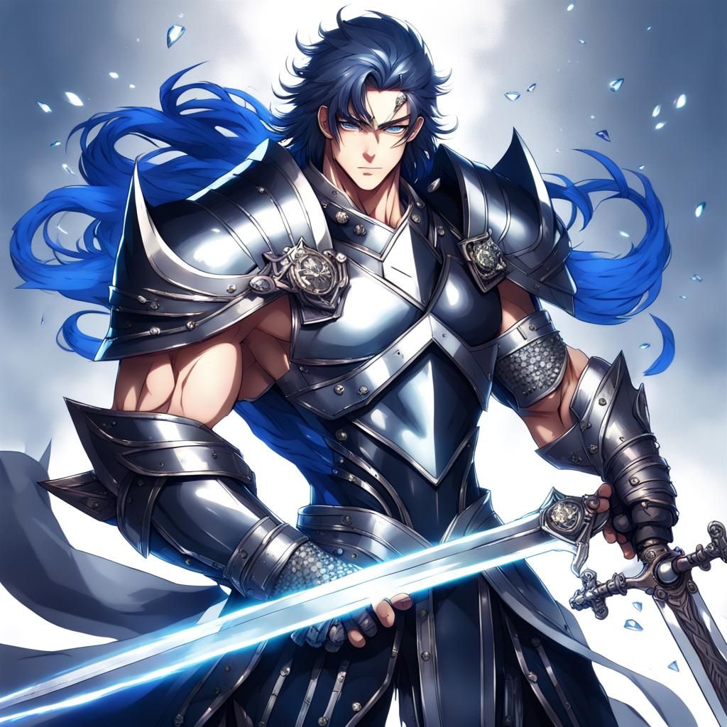 Anime Knight with Diamond Sword