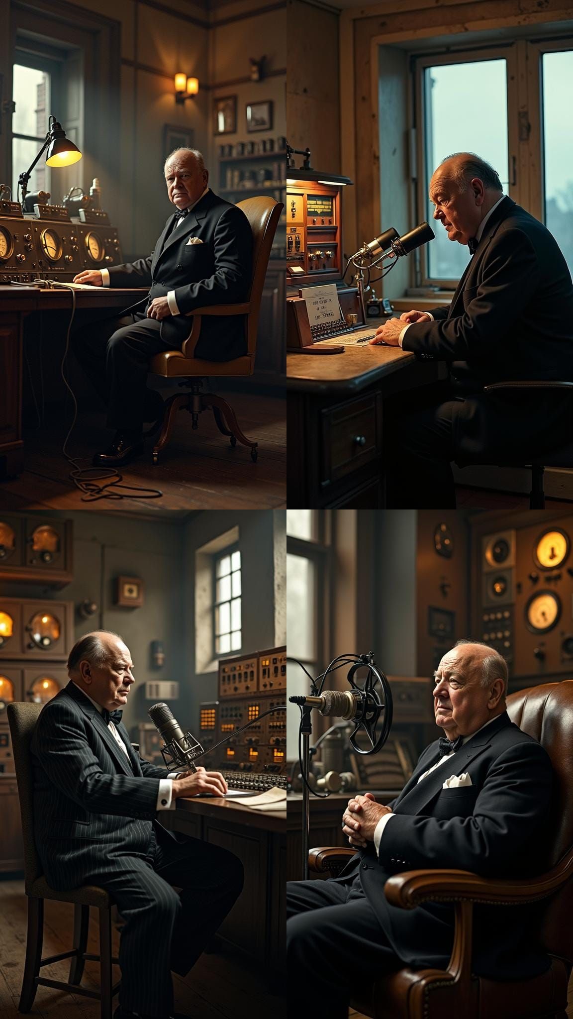 Churchill's Wartime Speech Broadcast from Radio Station