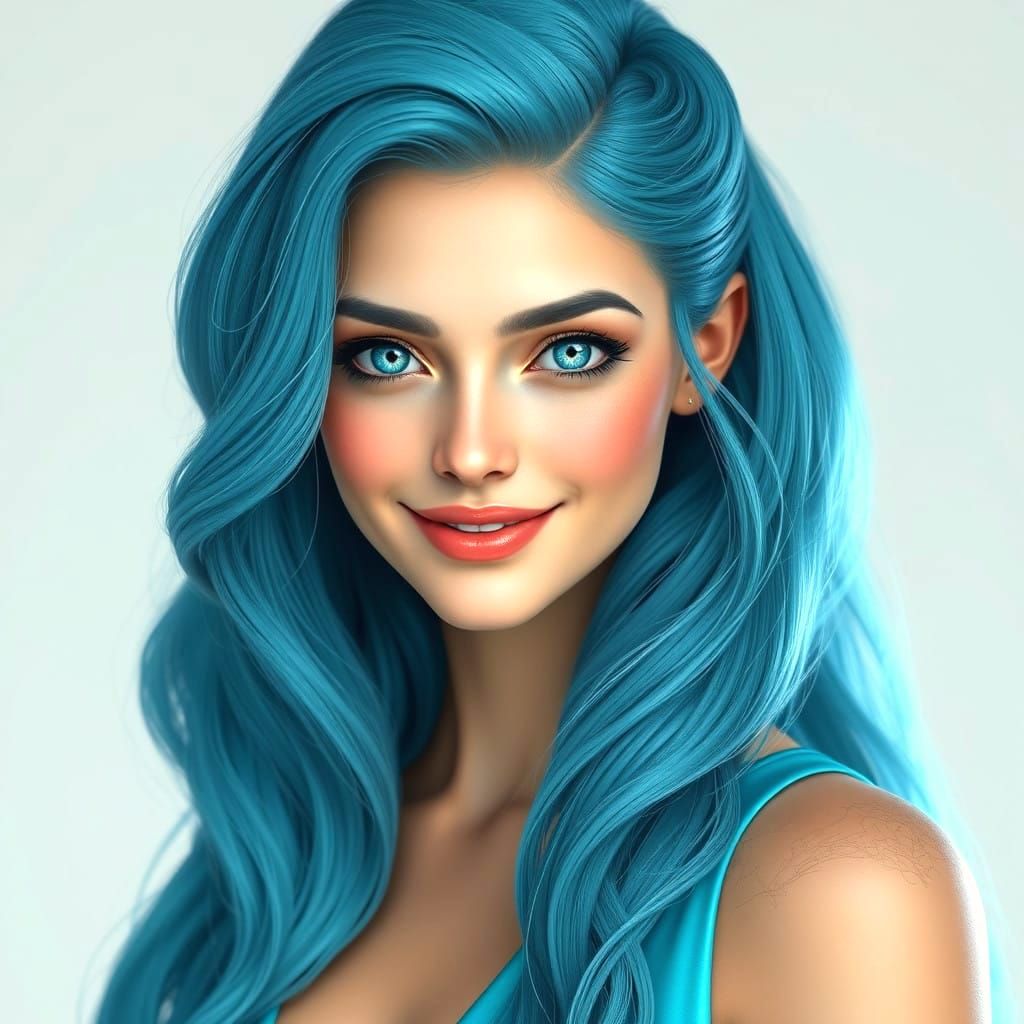 Ethereal Dreamgirl in Turquoise Silk