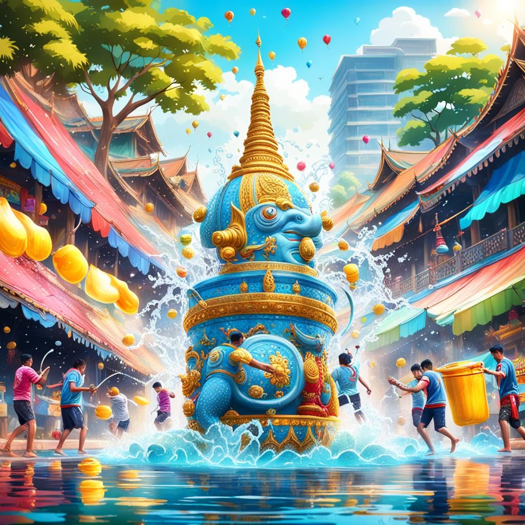 Songkran Water Festival Thailand.