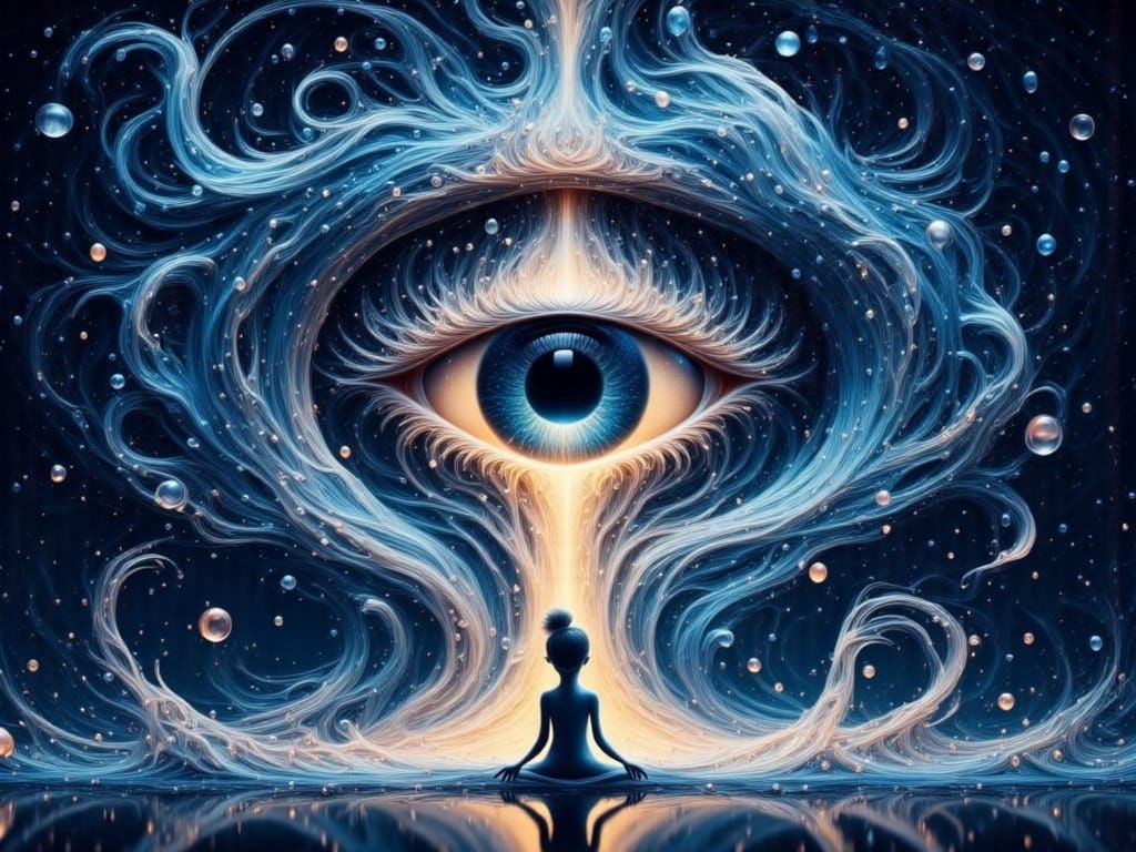 Enchanted Cosmic Eye in Iridescent Hues