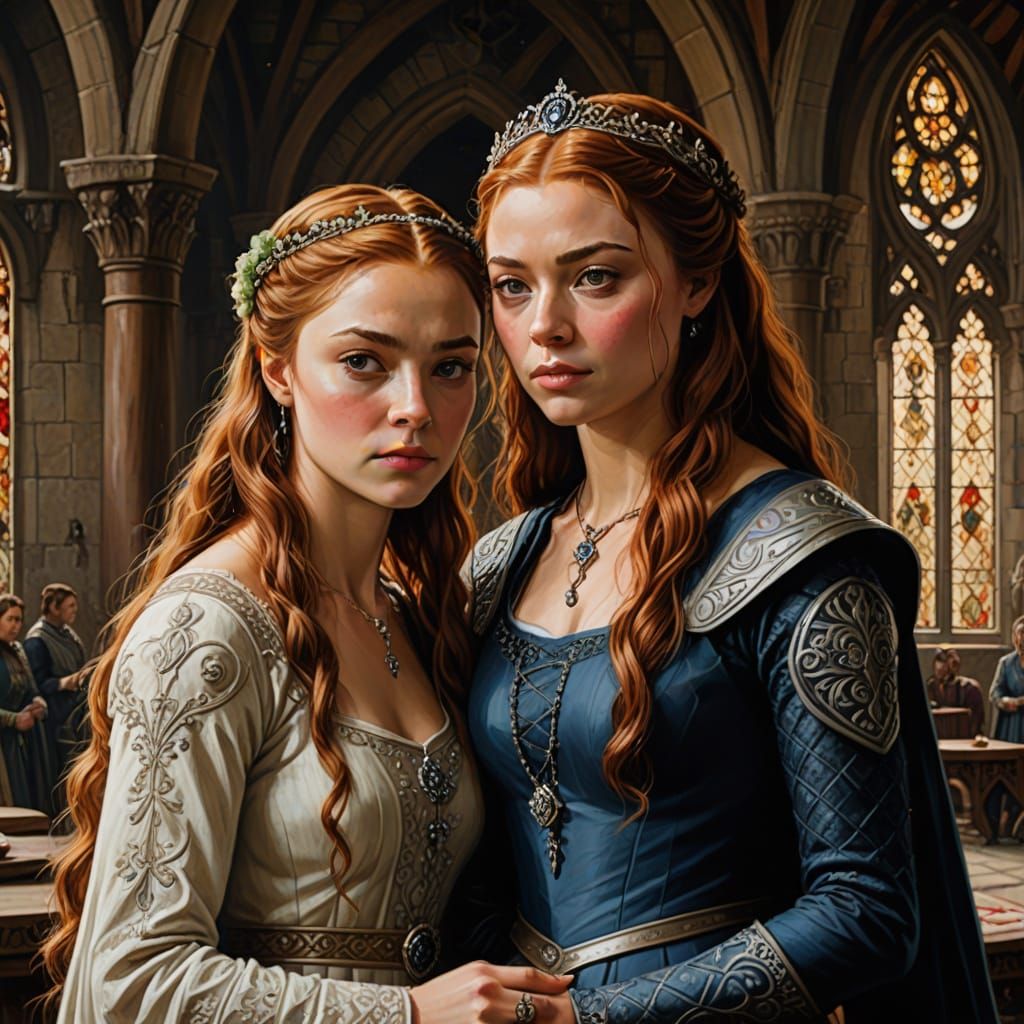 Sansa and Margaery: Medieval Wedding Portrait