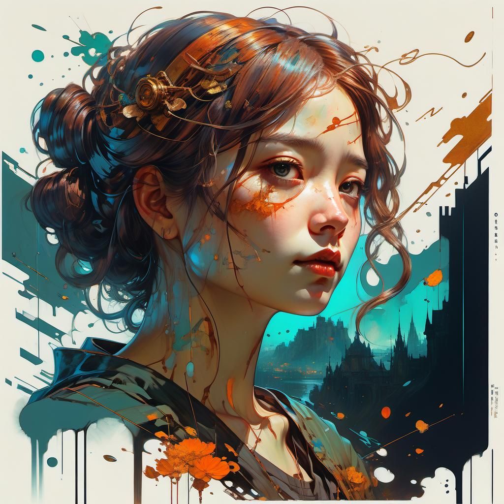 Intricate Portrait Reflecting on Life in DreamWorks Style