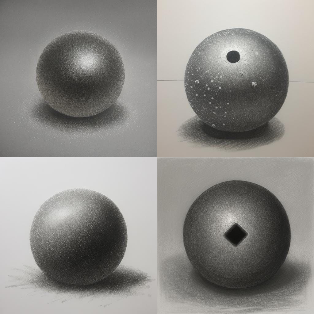 Hyperdetailed Charcoal Drawing of Frosted Object