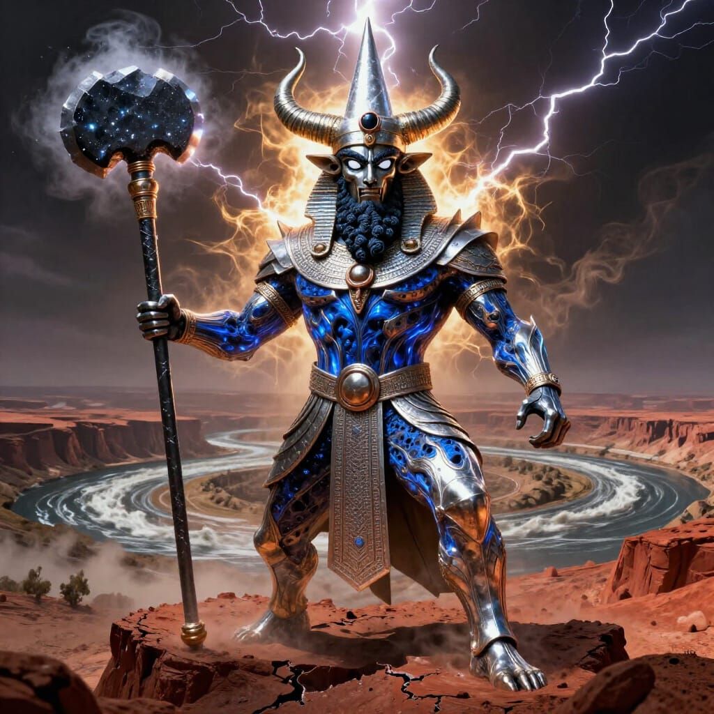 Dagon: Colossal God of Middle Euphrates in Metallic Galena F...