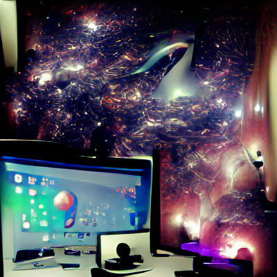 Colorful Nebula in Deep Space Rendering